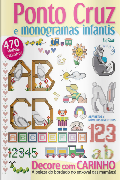 Artesanato Simples - Ponto Cruz e Monogramas Infantis - 24/01/2022