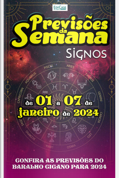 Previsões da Semana Ed. 192 - Previsões de 01 a 07 de Janeiro de 2024