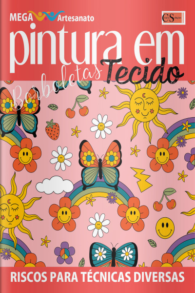 Mega Artesanato Ed. 66 - Pintura em Tecidos - Borboletas