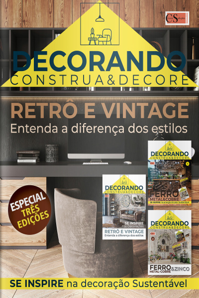 Decorando - Construa e Decore Ed. 20 - 3 em 1 Retrô Ferro-cobre-zinco