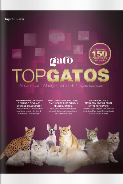 Pulo do Gato Ed. 167 - Anuário TOPGATOS: 20 raças felinas + 7 raças exóticas